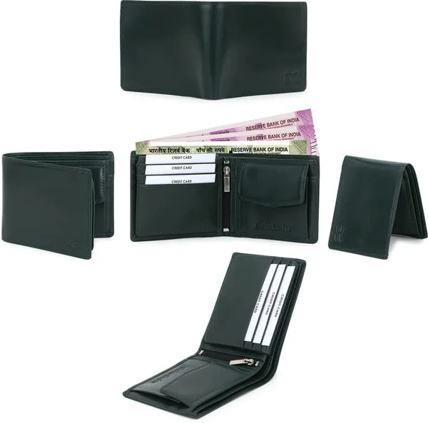 Green_Men_Evening/Party_Formal_Travel_Ethnic_Green_Genuine_Leather_Wallet_(7_Card_Slots)