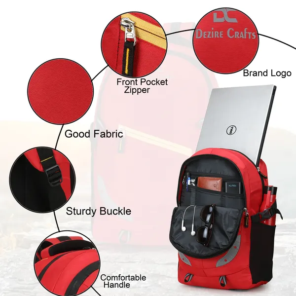 Red_Travel_Bags_Water_Resistant_Rain_Cover_and_Reflective_Strips_35_L_Laptop_Backpack
