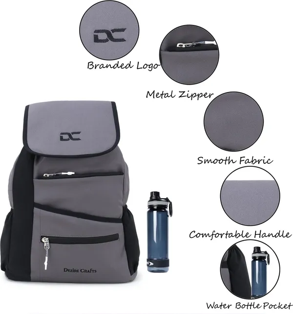 Grey_Ladies_School_College_Students_for_Girls_and_Women's_Travel_Water_Resistant_Bag_20_L_Backpack_(Grey)