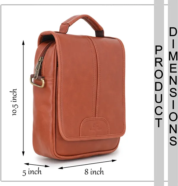 Tan_Tan_Sling_Bag_Shoulder_Cross_Body_Office_Business_Messenger_Vegan_Pu_Leather_Bag_Water_for_Men_and_Boys