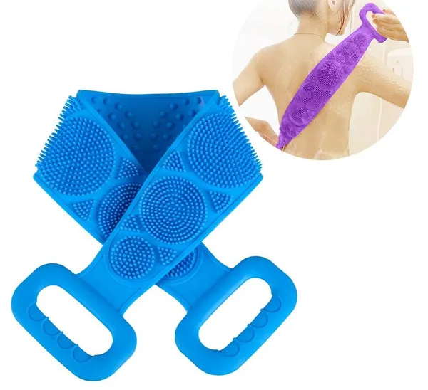 Silicon_Body_Scrubber_Belt_-_Silicone_Back_Scrubber_for_Shower,_Silicone_Shower_Brush_With_Soft_Rubbing_Massage_Exfoliating_Long_Bath_Body_Brush_with_Soft_Bristles_for_Men_and_Women