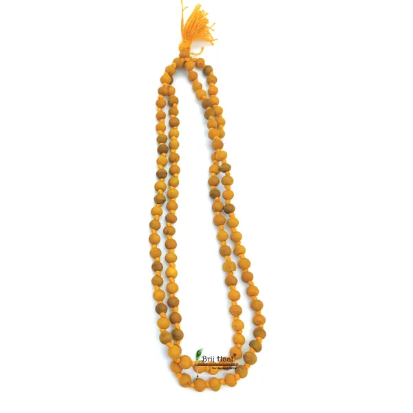 Haldi_jaap_japa_mala_108+1_Beads_With_Cotton_Gaumukhi_bag_Jholi