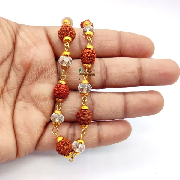 Rudraksha_and_Crystal_beads_Mala_with_Golden_Cap_for_Men,_women
