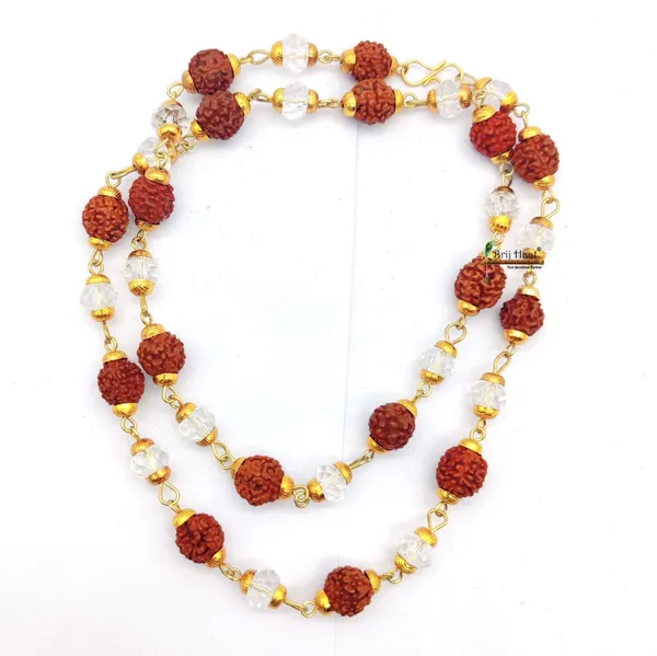 Rudraksha_and_Crystal_beads_Mala_with_Golden_Cap_for_Men,_women