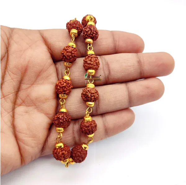 Rudraksha_beads_Mala_with_Golden_Cap_for_Men,_women
