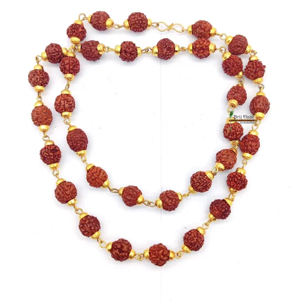 Rudraksha_beads_Mala_with_Golden_Cap_for_Men,_women