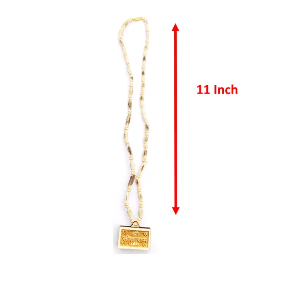 Wooden_Carving_Sita_ram_Handmade_Locket/pendant_with_Tulsi_Kanthi_Mala