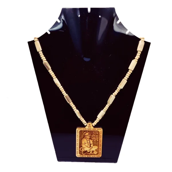 Wooden_Carving_Hanuman_ji_Shree_bageshwar_Balaji_dham_sita_ram_Handmade_Locket/pendant_with_Tulsi_Mala