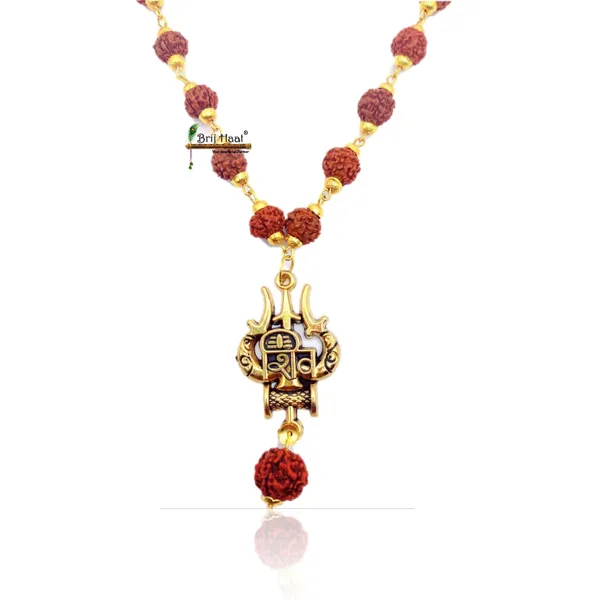 Lord_Shiv_trishul_Locket/Pendant_with_natural_Panch_Mukhi_Rudraksha_in_Golden_Cap_Mala