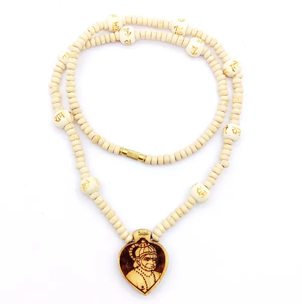 Wooden_Carving_Hanuman_ji_Shree_bageshwar_Balaji_dham_sita_ram_Handmade_Locket/pendant_with_wood_Kanthi_Mala