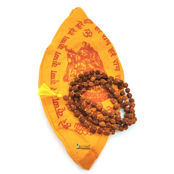 7-8mm_Panch_mukhi_rudraksha_jaap_japa_mala_108+1_Beads_5_face_rudraksha_with_Cotton_Gaumukhi_bag_jholi