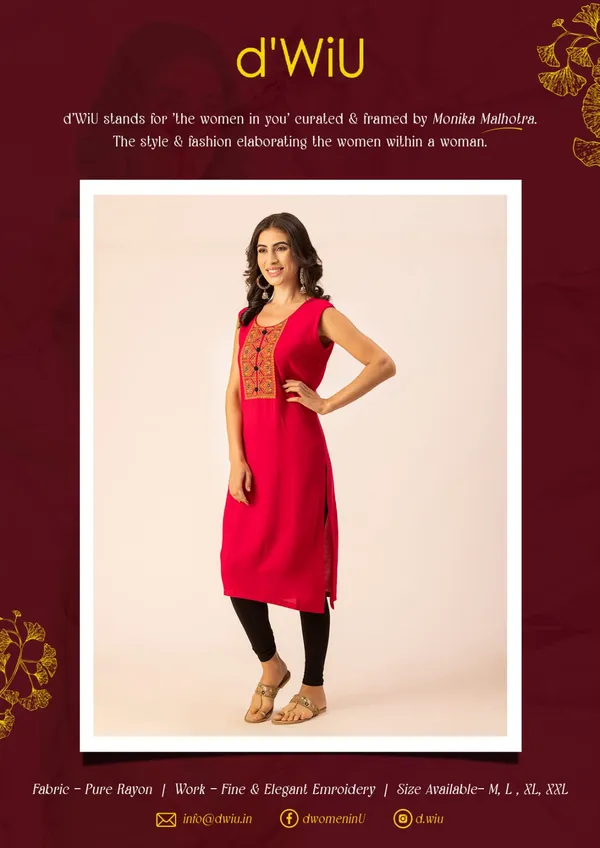Magenta_Rayon_Women_Kurta,_Colourful_Embroidery_Work
