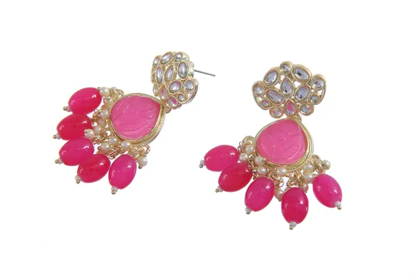 Kundan_Earrings,_Dangler_Earrings_for_Women_-01_Pair_-_Fuchsia