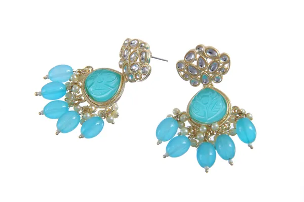 Kundan_Earrings,_Dangler_Earrings_for_Women_-01_Pair_-_Turquoise_Blue