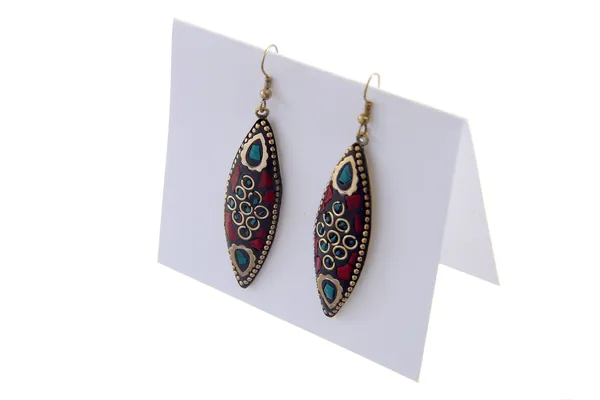 Tibetan_Trink_Earrings,_Nepalese_Earrings_for_Women_-01_Pair_-_Multi_Color,_Boat_Shape
