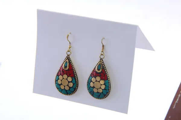 Tibetan_Trink_Earrings,_Nepalese_Earrings_for_Women_-01_Pair_-_Multi_Color