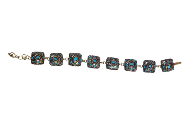 Antique_Golden_Tibetan_Bracelet,_Tibetan_jewellery_for_Women_-01_Piece_-_Turquoise_Blue