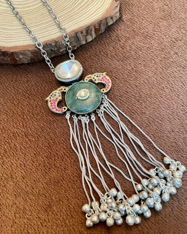 Handmade_Necklace_with_Semi_Precious_Stones_for_Women_-01_Set_-_Multi_Color