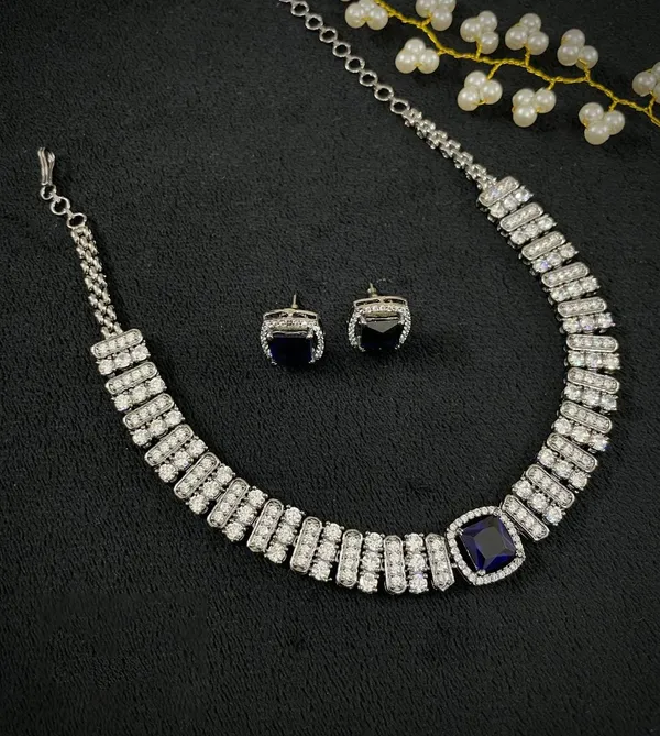 Zircon_Necklace_with_Earrings_studded_with_Semi_Precious_Stones_-01_Set_-_Neptune_Blue
