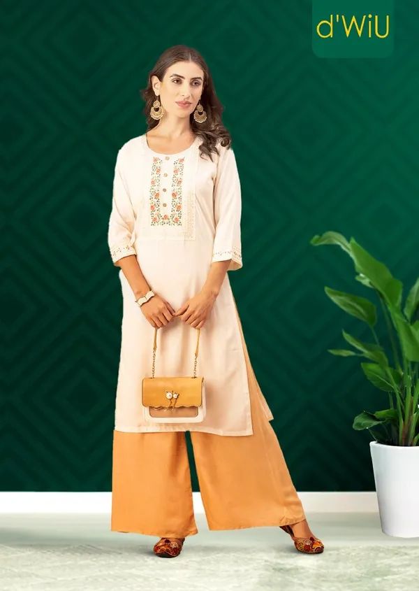Off_White_Rayon_Women_Kurta,_Exquisite_Floral_Embroidery_Work