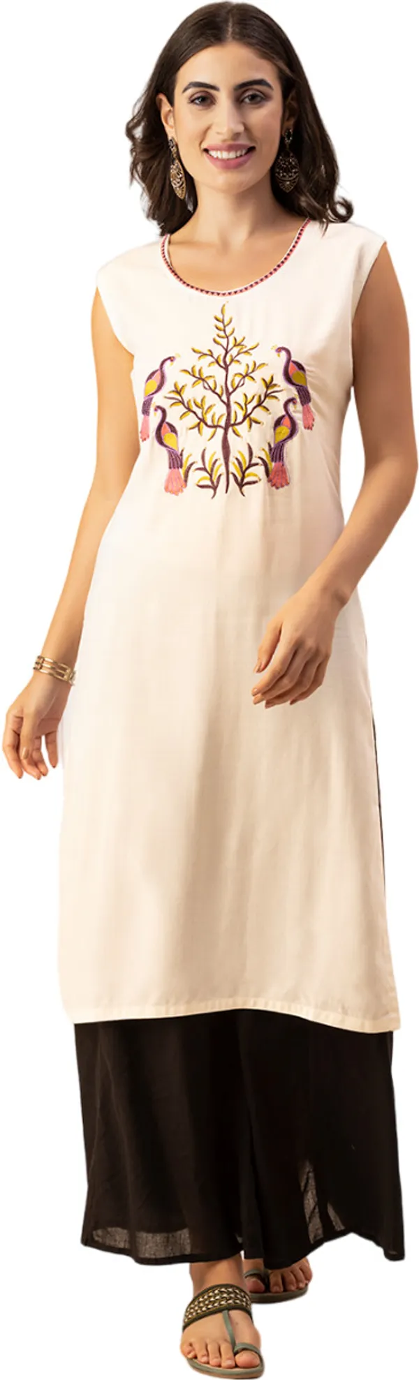 Off_White_Rayon_Women_Kurta,_Exquisite_Embroidery_with_Crystal_&_Pearl_Hand_Work