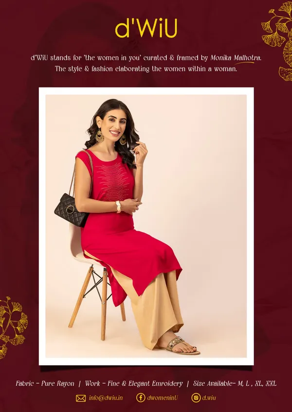 Magenta_Rayon_Women_Kurta,_Stylish_Embroidery_&_Pearl_Hand_work