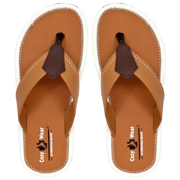 Cozy Wear Cozy Wear Tan Casual Slipper TPR Sole Comfortable Slippers for Men Price in India Buy Cozy Wear Cozy Wear Tan Casual Slipper TPR Sole