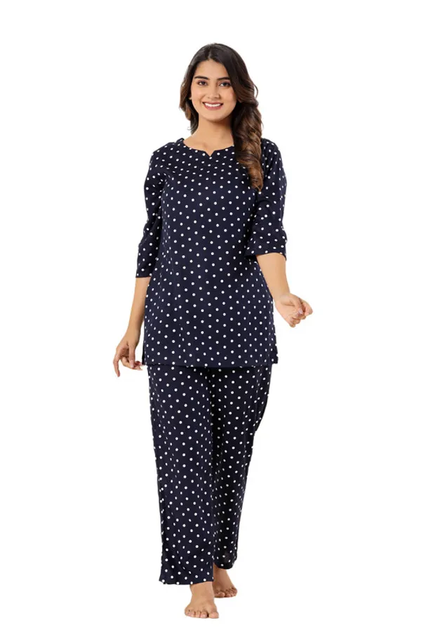 Krati_creations_heavy_rayon_doted_print_night_suit