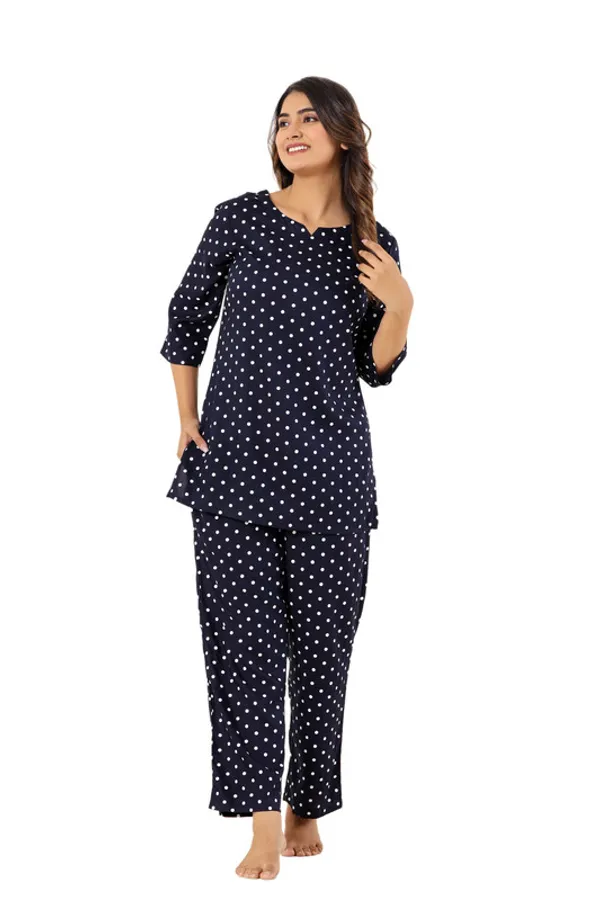 Krati_creations_heavy_rayon_doted_print_night_suit