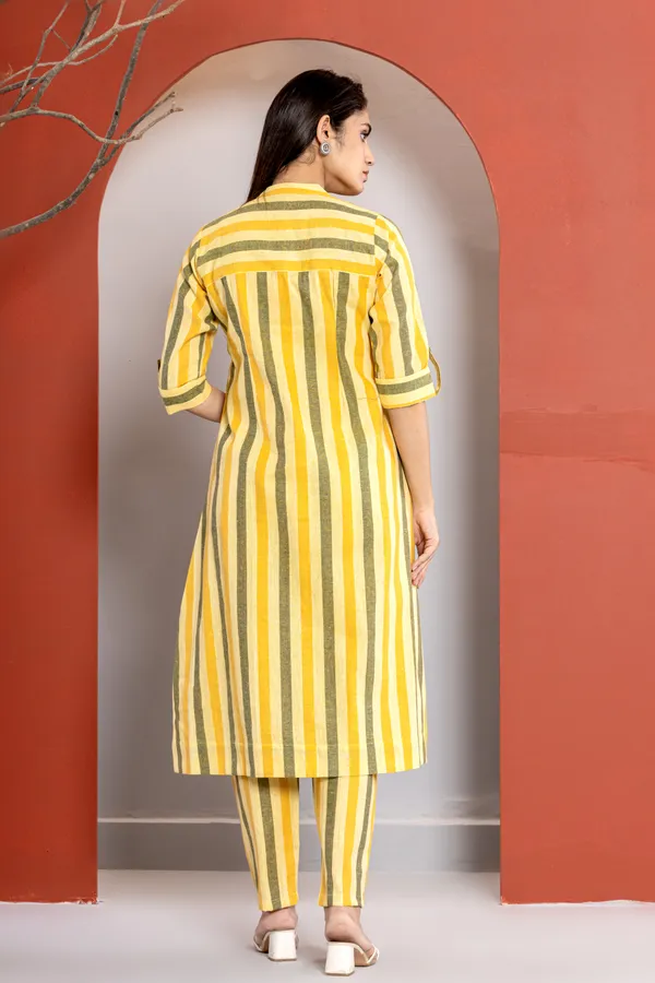 Classic_A-_Line_Yellow_Kurti_Pants_Set