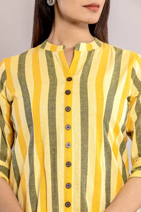 Classic_A-_Line_Yellow_Kurti_Pants_Set