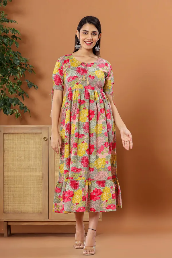 Cotton_Printed_Trendy_Western_Multicolor_Dress