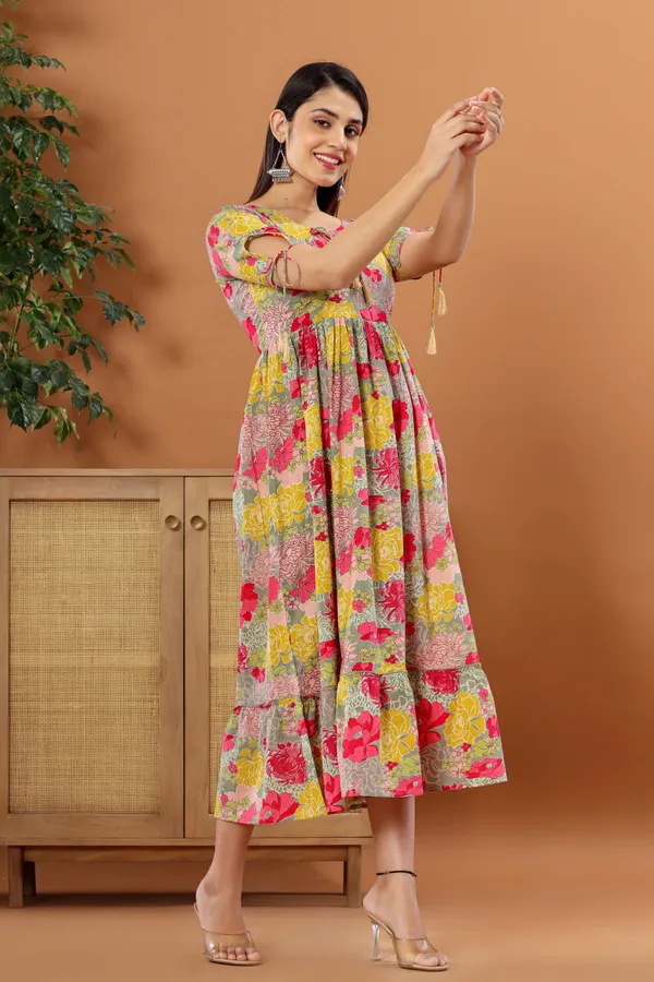 Cotton_Printed_Trendy_Western_Multicolor_Dress