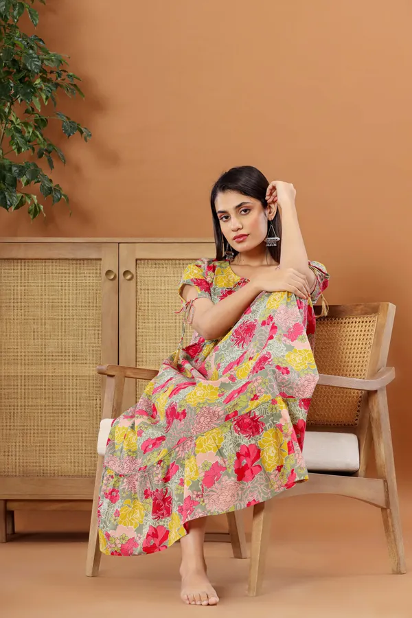 Cotton_Printed_Trendy_Western_Multicolor_Dress