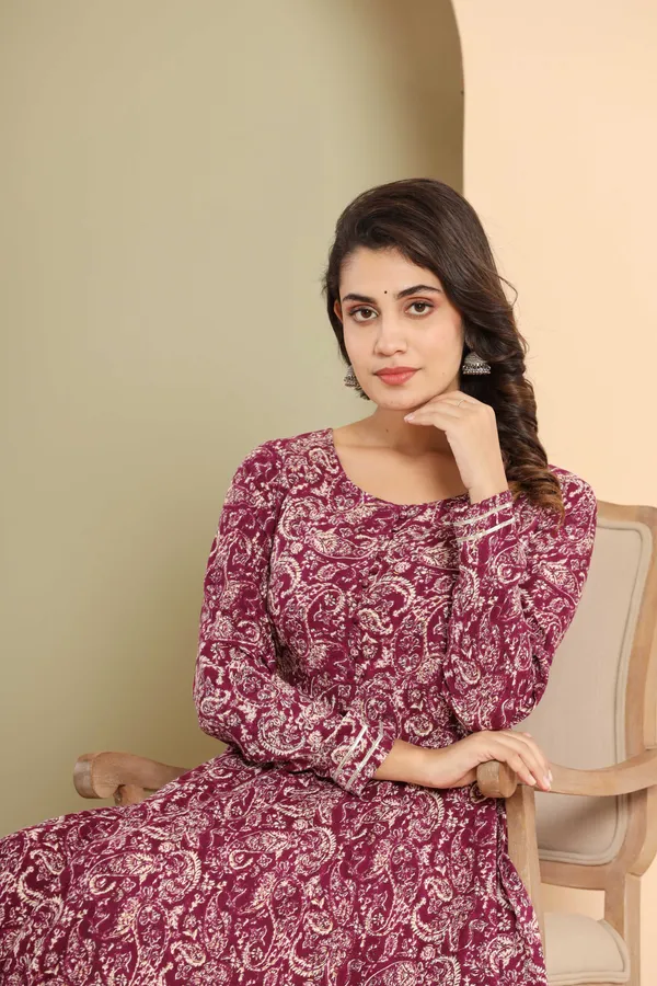 Reyon_Flower_Printed_Flair_Purple_Gown_with_pants_set