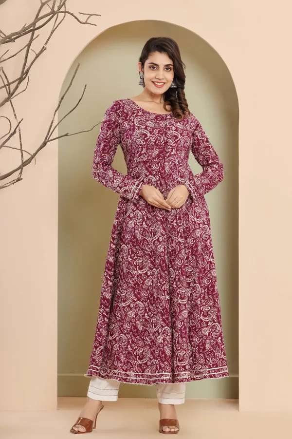 Reyon_Flower_Printed_Flair_Purple_Gown_with_pants_set