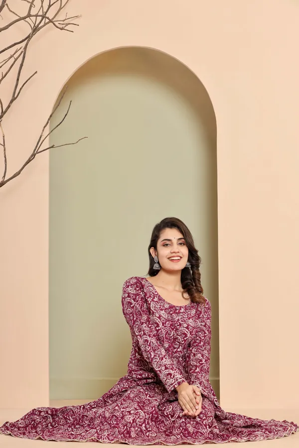 Reyon_Flower_Printed_Flair_Purple_Gown_with_pants_set