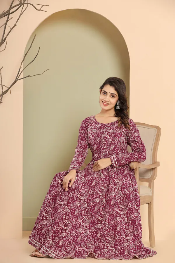 Reyon_Flower_Printed_Flair_Purple_Gown_with_pants_set