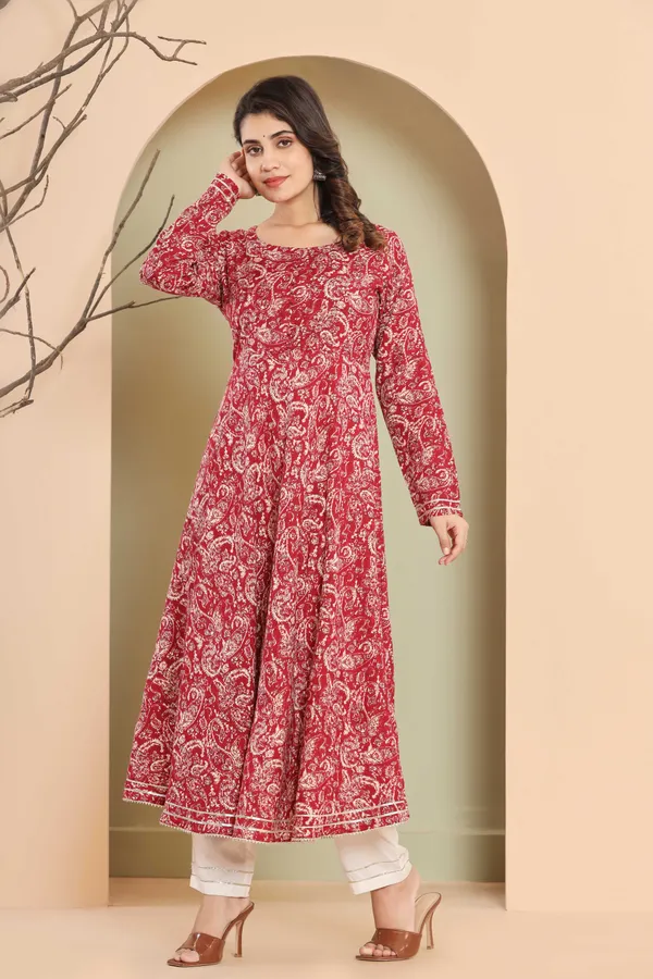 Reyon_Printed_Flair_Wine_Gown_with_pant