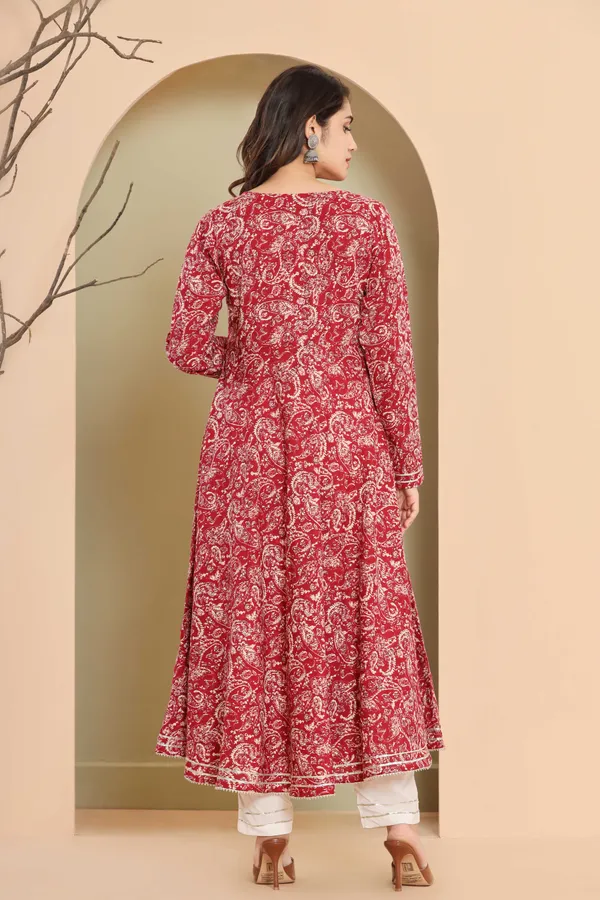 Reyon_Printed_Flair_Wine_Gown_with_pant