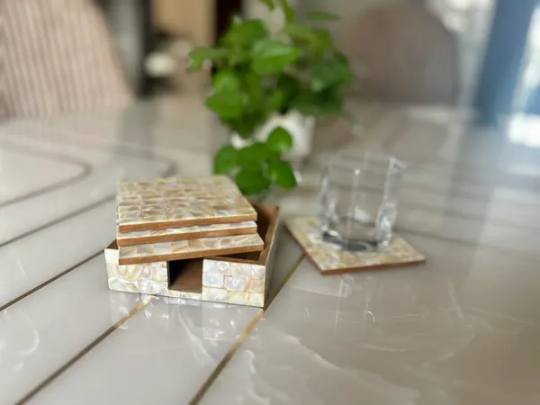 White_Mother_of_Pearl_Coasters