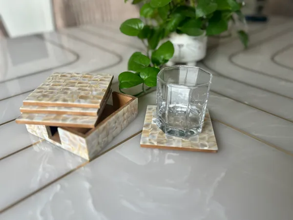White_Mother_of_Pearl_Coasters
