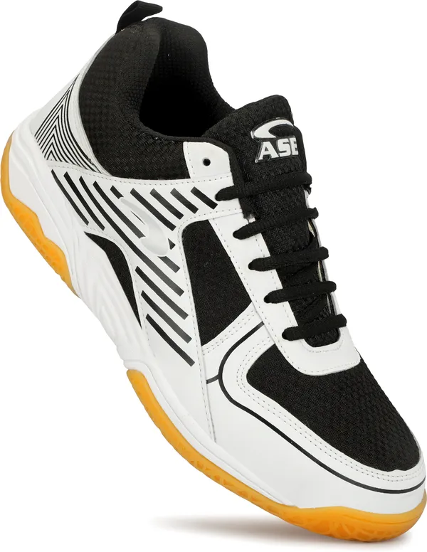 White_PU_Badminton_Lightweight_Non-Marking_Sole_Squash_Shoes