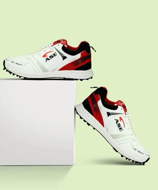 Red_Synthetic_Leather_Professional_Cricket_Shoes