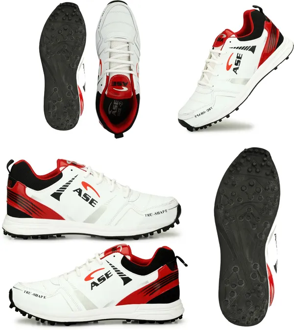 Red_Synthetic_Leather_Professional_Cricket_Shoes