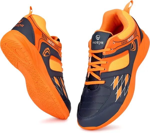 Orange_Synthetic_Leather_Non-Marking_Power_Cushion_Training_Shoes