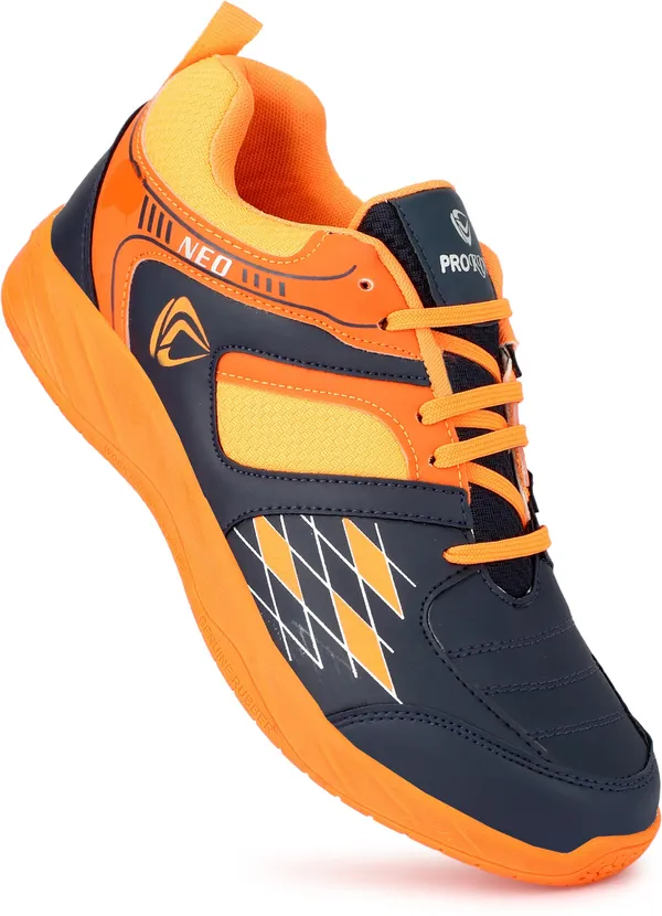 Orange_Synthetic_Leather_Non-Marking_Power_Cushion_Training_Shoes