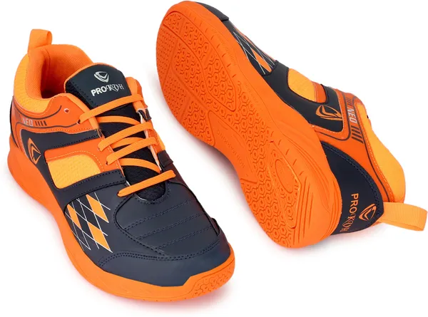 Orange_Synthetic_Leather_Non-Marking_Power_Cushion_Training_Shoes
