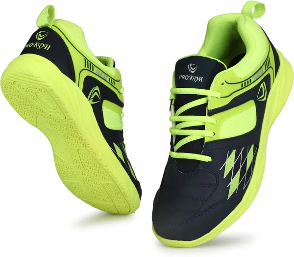 Parrot_Green_Synthetic_Leather_Non-Marking_Power_Cushion_Training_Shoes