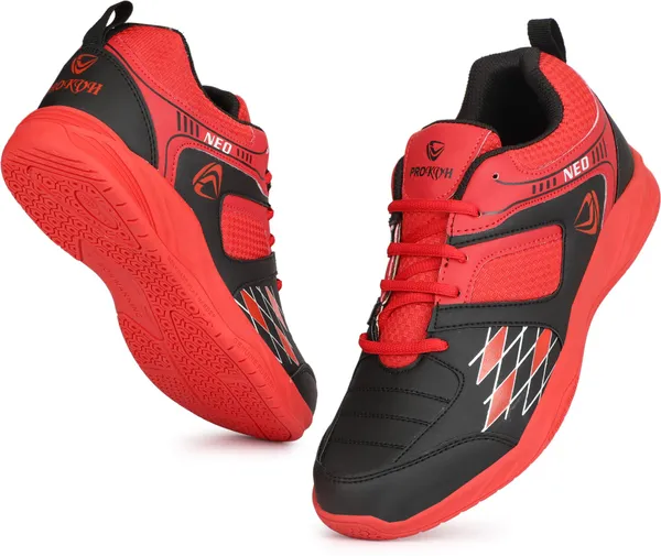 Red_Synthetic_Leather_Non-Marking_Power_Cushion_Training_Shoes